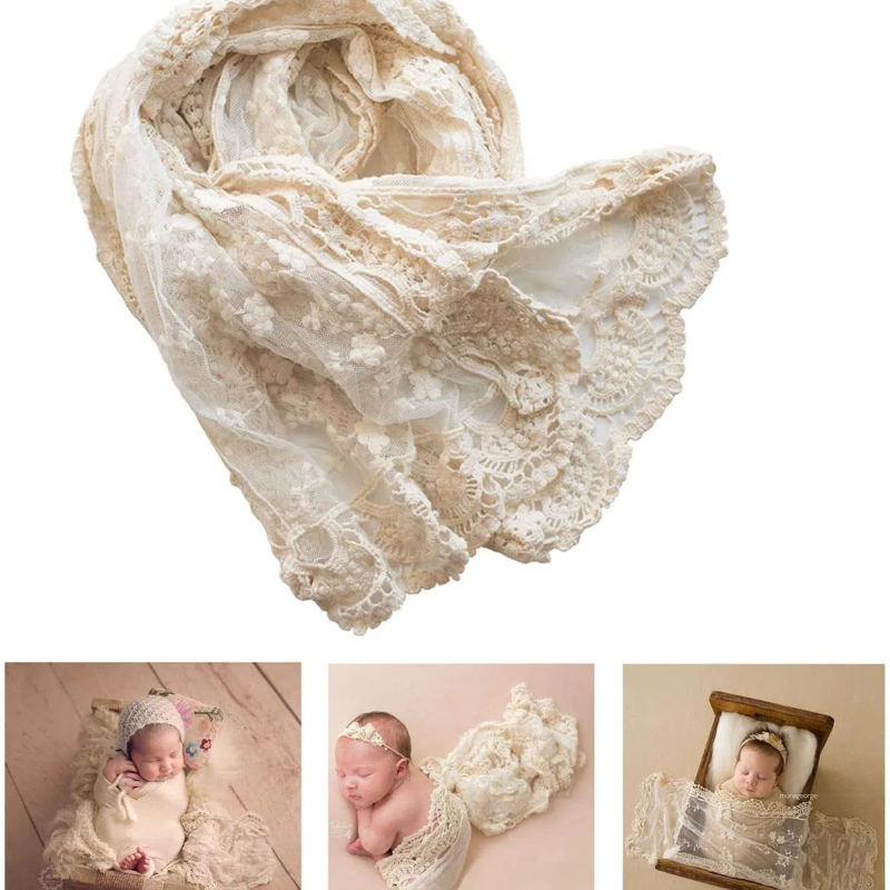 Baby Products Photoshoot - Newborn Photography Prop Lace Wrap Baby