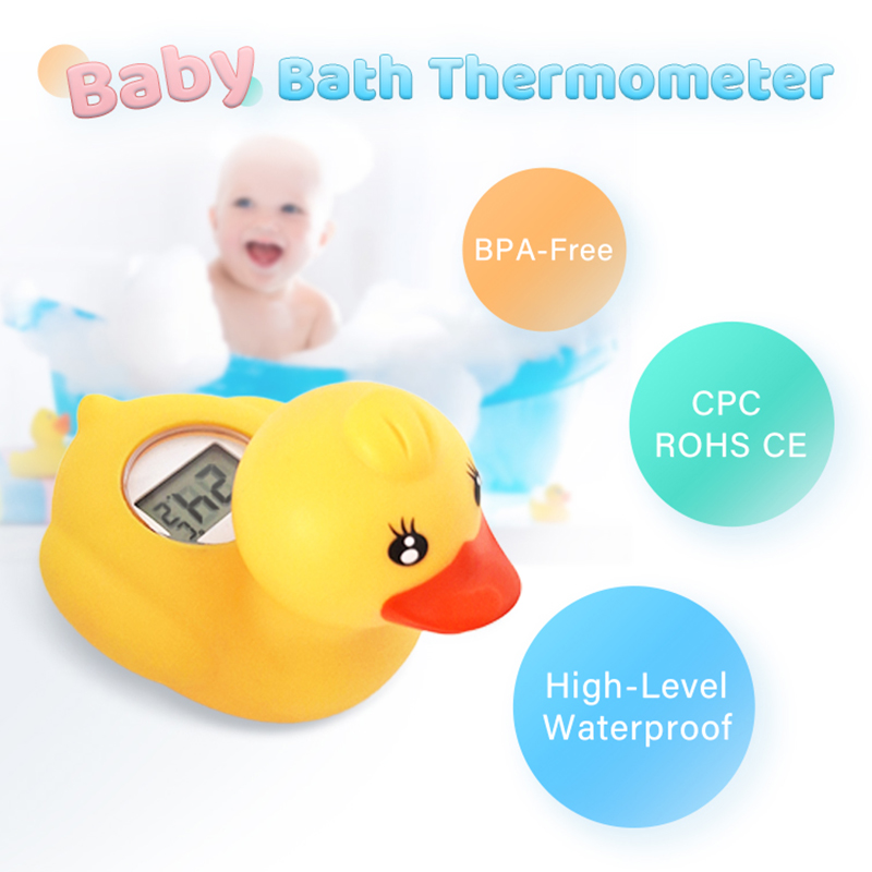 Baby Swimming Floater - 1PC Digital Baby Bath Thermometer Duck