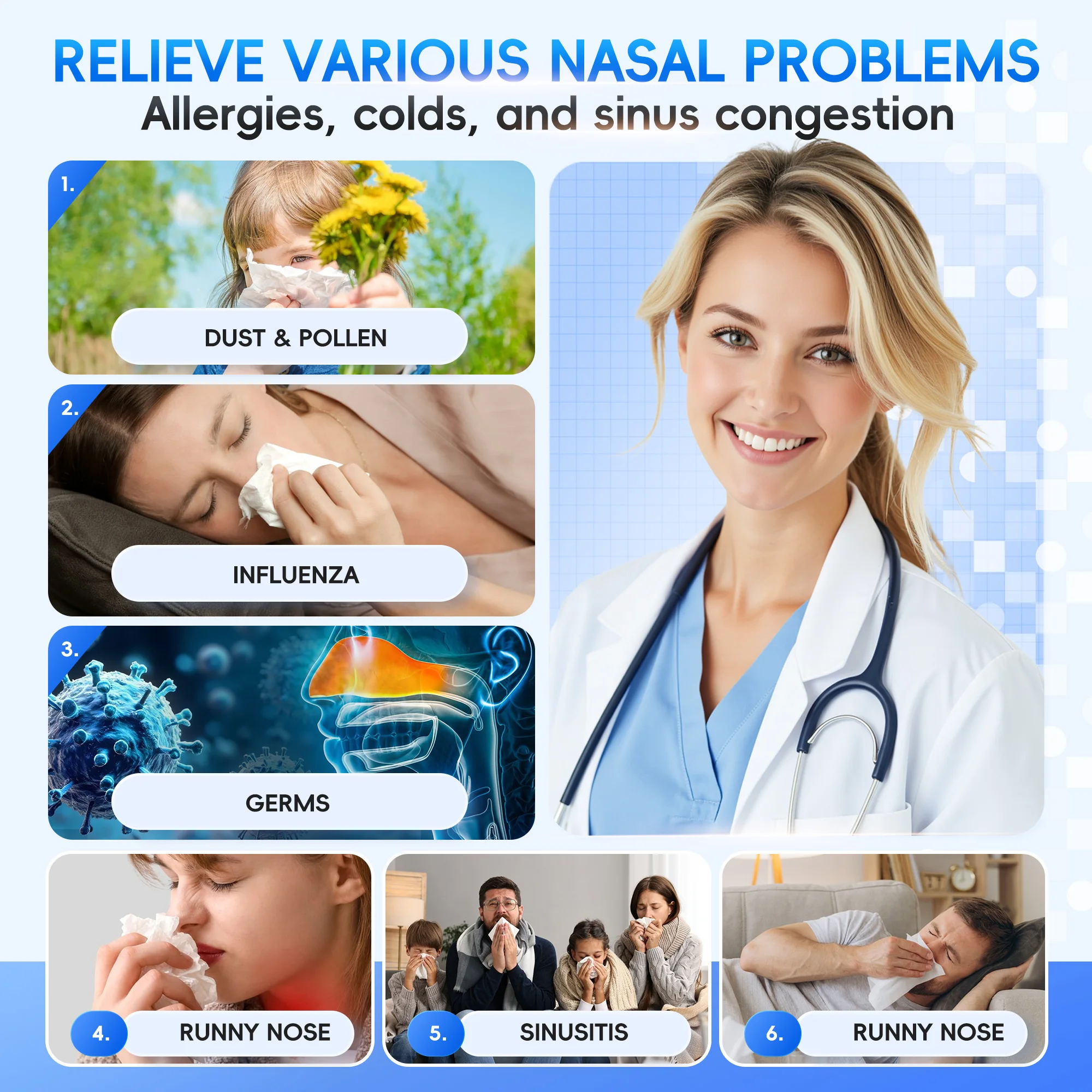 Nasal Irrigation System Sinus  - Nasal Aspirator 评论和价格