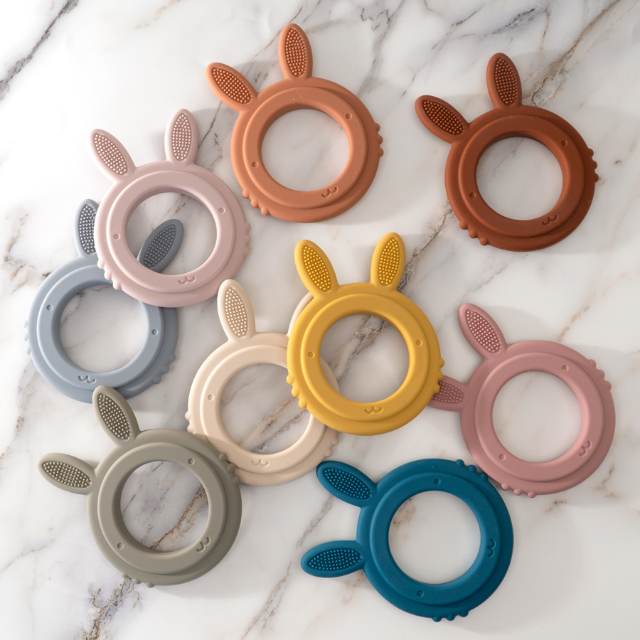 1Pc Baby Silicone Teether Toys - Baby Products Rabbit 评论和价格